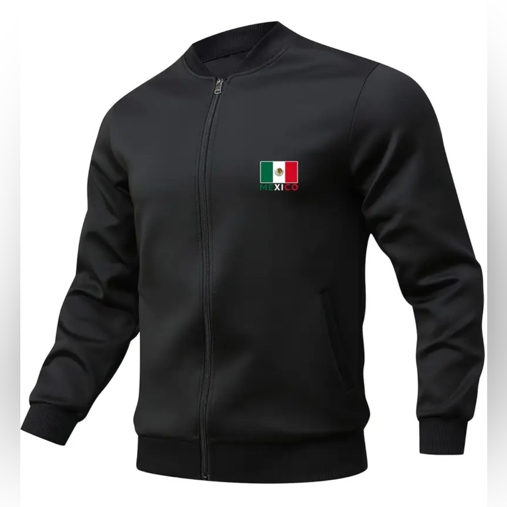 [Polyester Geometric Jacket] Polyester Geometric-Pattern Jacket - Men's Regular - Picture 4 of 7